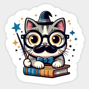 Nerdy Cat Sticker